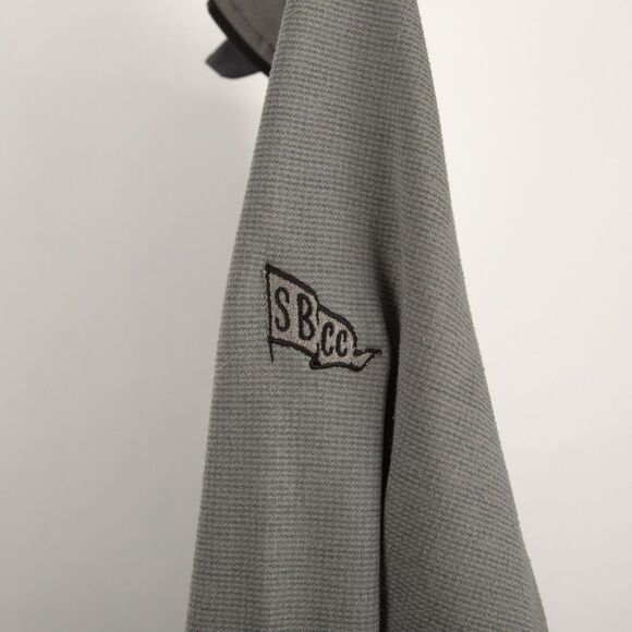 Straight Down Sweater Mens Large Gray 1/4 Zip Pocket Logo * - Picture 4 of 12